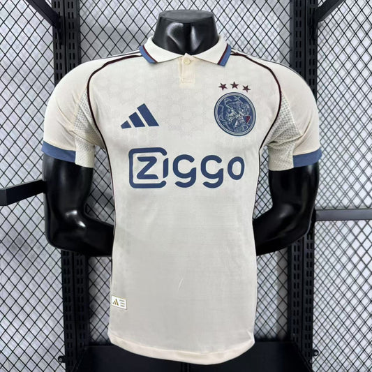 Camisa Ajax II 2025 Jogador Masculina - Bege