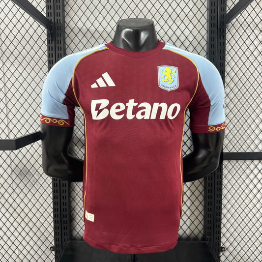 Camisa Aston Villa Home 2025/2026 Adidas Jogador Masculina