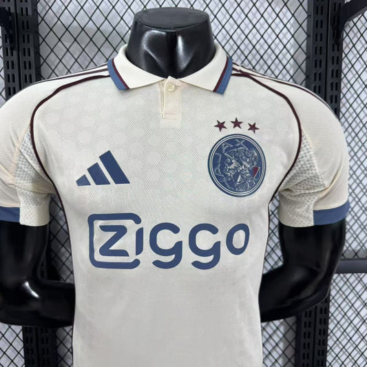Camisa Ajax II 2025 Jogador Masculina - Bege